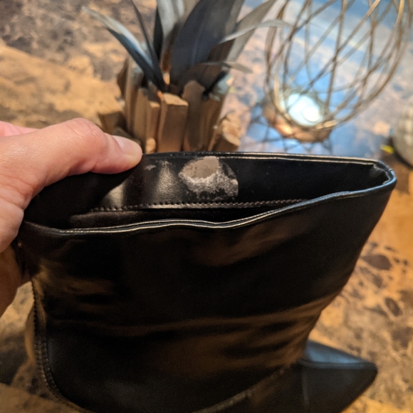 Black stilletto boots, size 9. - Picture 3 of 6